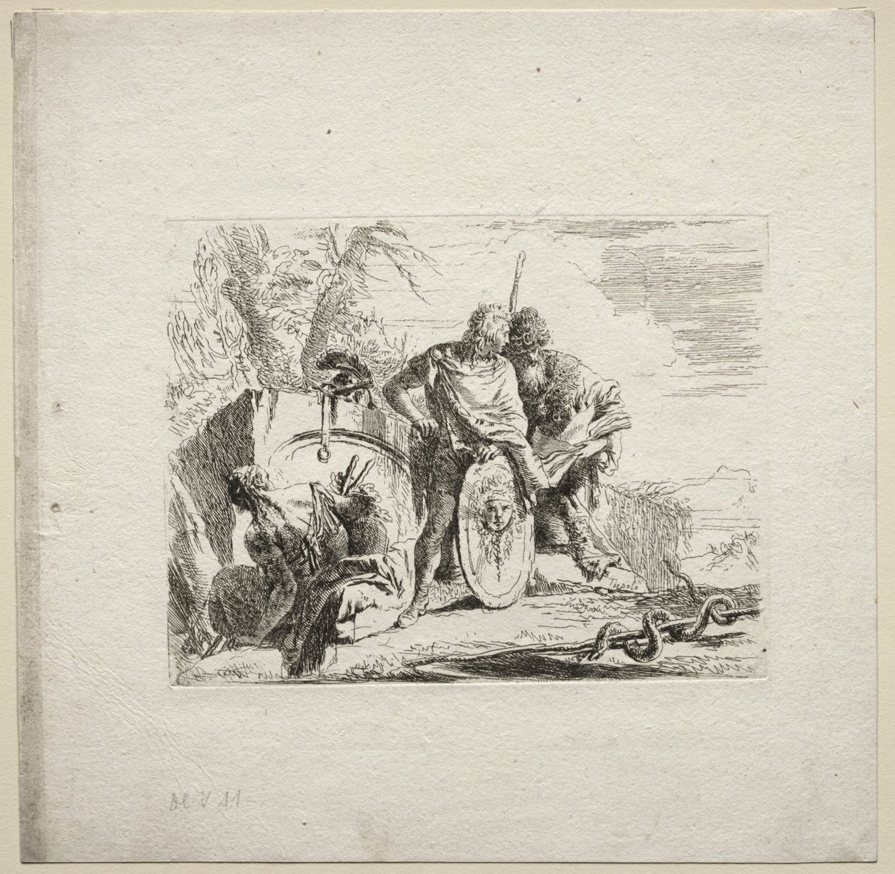 Erilaisia otuksia: Nuori sotilas ja astrologi, 1785. tekijältä Giovanni Battista Tiepolo