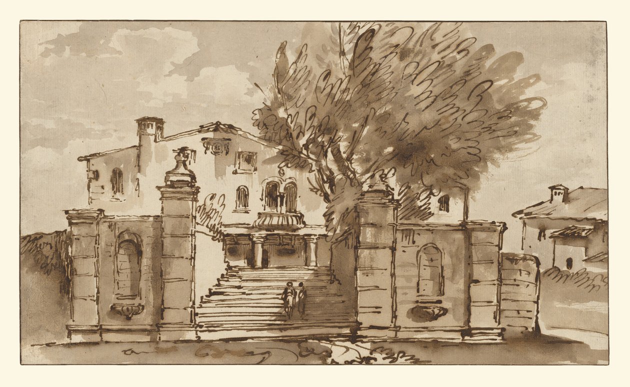 Näkymä huvilasta tekijältä Giovanni Battista Tiepolo