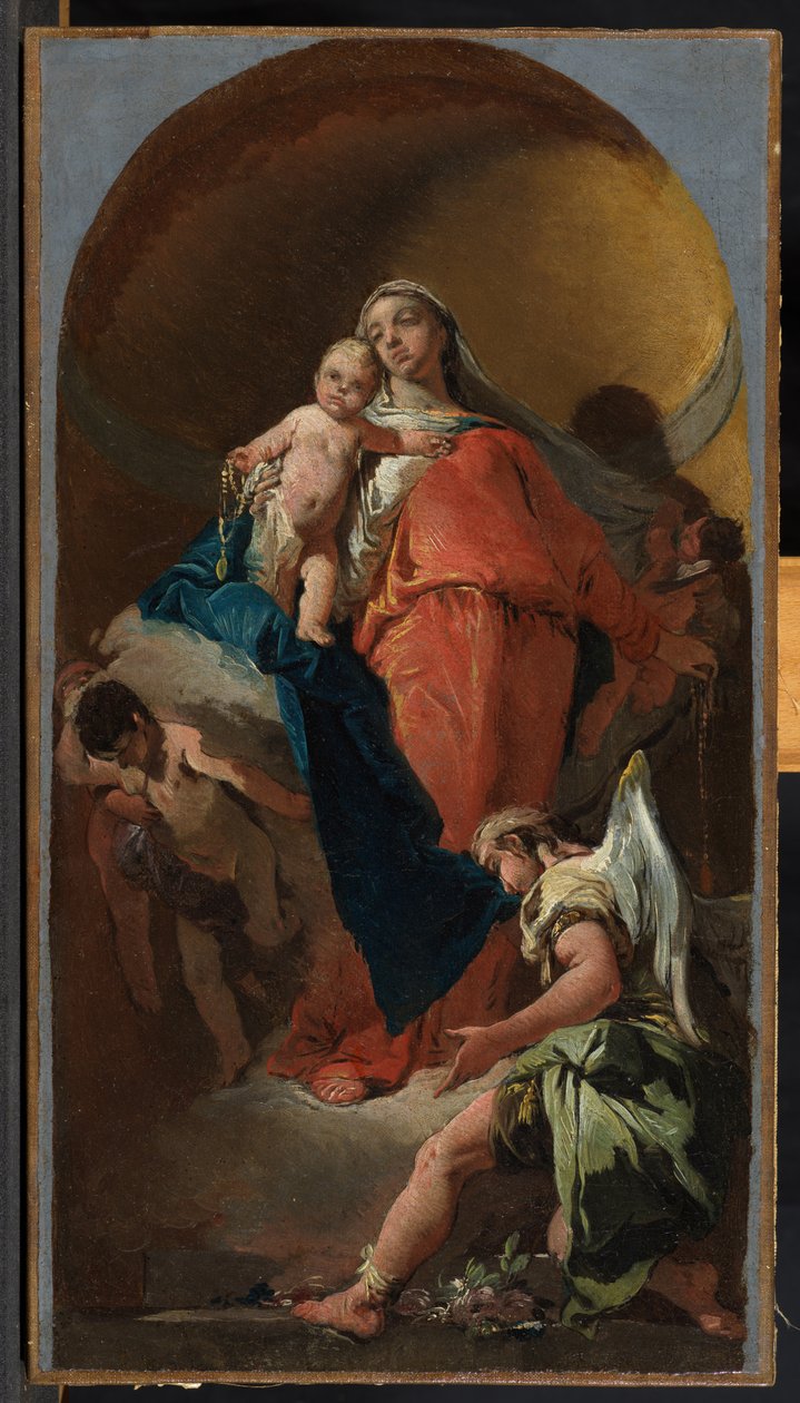 Neitsyt ja lapsi enkelin kanssa, n. 1725-28 tekijältä Giovanni Battista Tiepolo