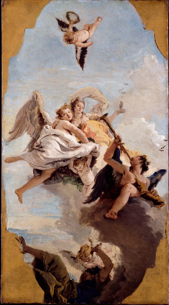 Tugend und Adel vertreiben die Unwissenheit tekijältä Giovanni Battista Tiepolo