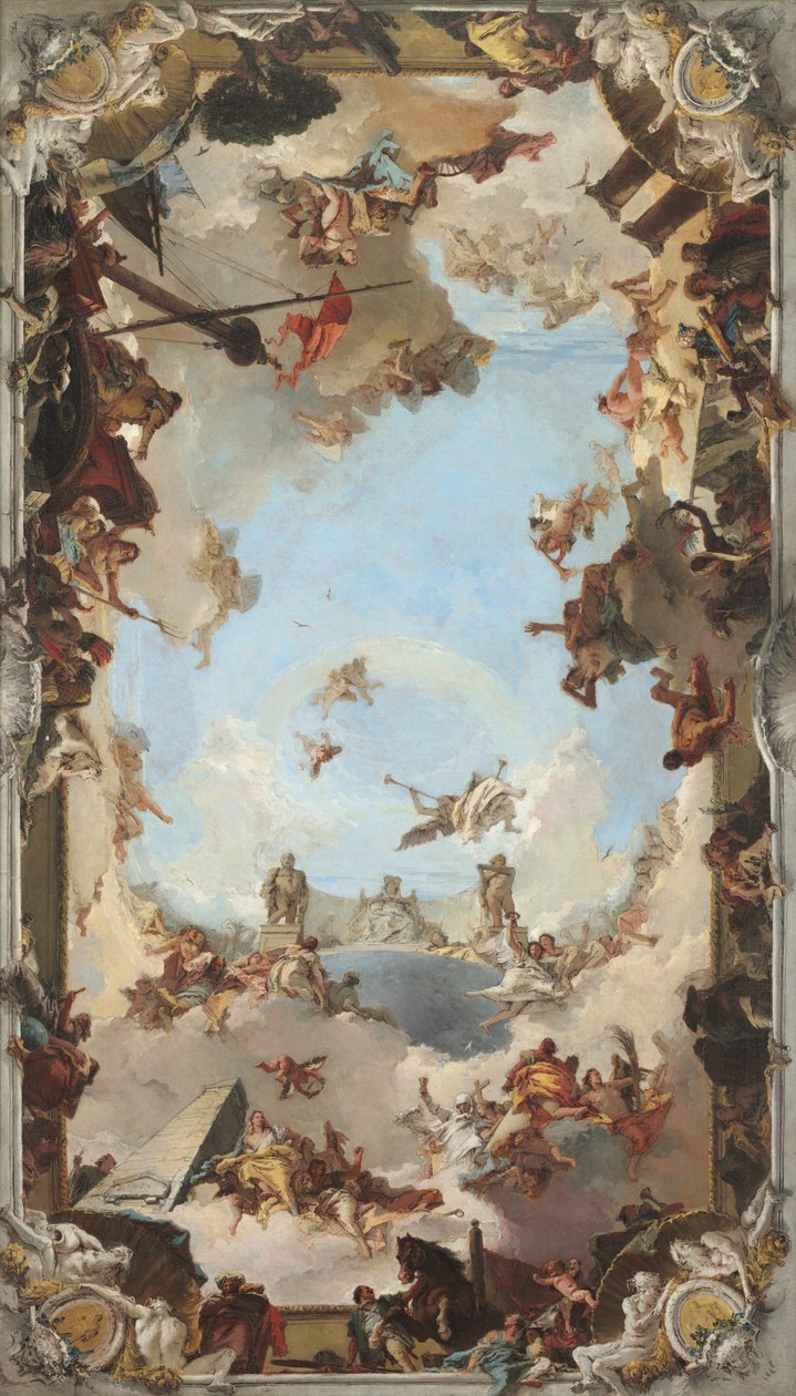 Espanjan monarkian varallisuus ja edut Kaarle III:n alaisuudessa, 1762. tekijältä Giovanni Battista Tiepolo