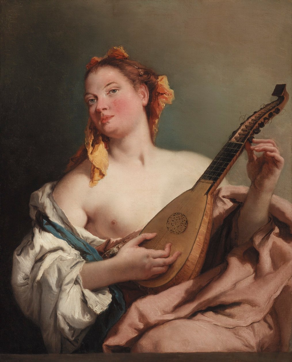 Nainen mandoliinin kanssa tekijältä Giovanni Battista Tiepolo