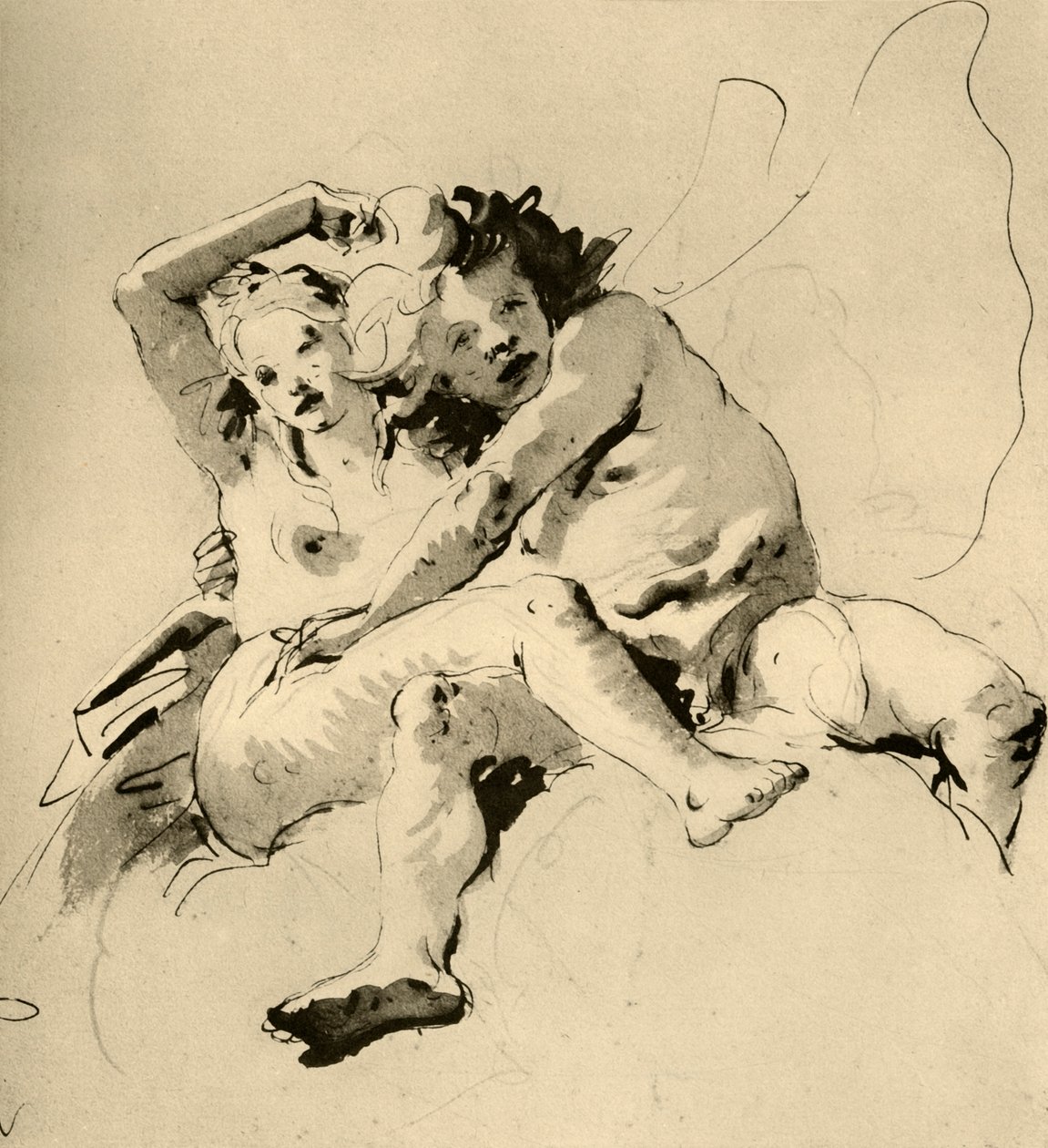 Zephyr ja Flora, 1757, 1928 tekijältä Giovanni Battista Tiepolo