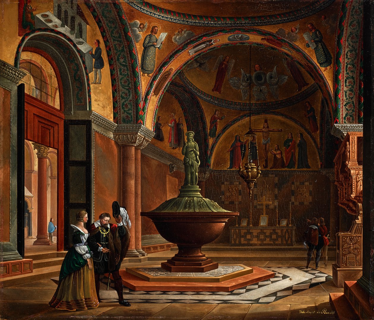 Venetsian San Marcon kastekappelin sisustus tekijältä Giovanni Battista de Pian
