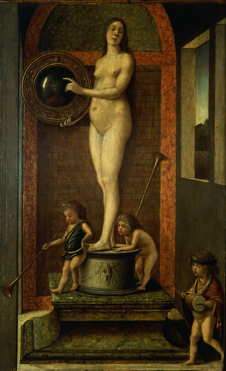 Varovaisuuden allegoria, n. 1490, Giovanni Bellini (1431-36 - 1516), öljy paneelille, 32x22 cm tekijältä Giovanni Bellini