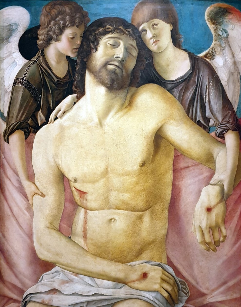 Saksa: Der tote Christus, von zwei Engeln gestützt Kuollut Kristus, jota kaksi enkeliä tukee. tekijältä Giovanni Bellini