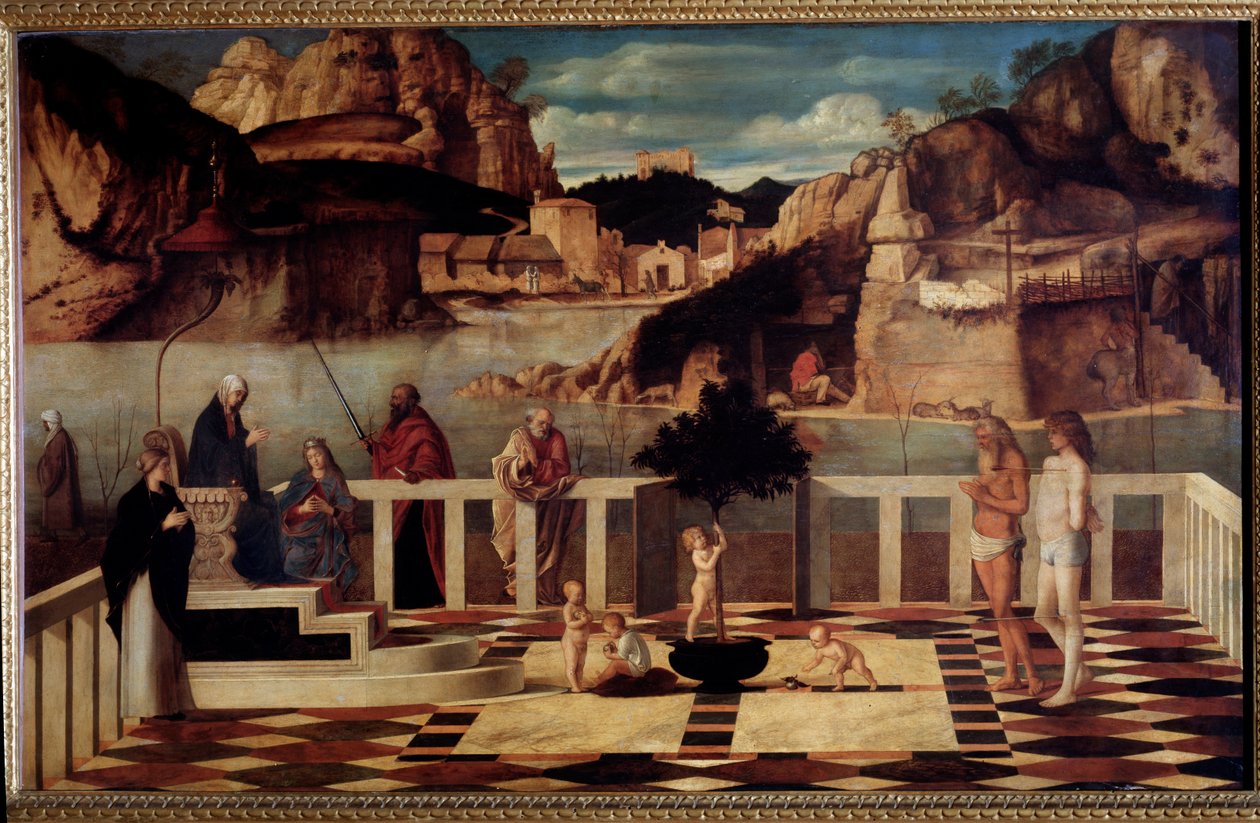 Pyhä allegoria (maalaus, n. 1487) tekijältä Giovanni Bellini