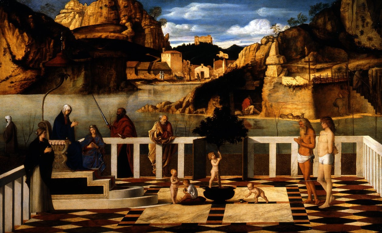 Italian: Sacred Allegory tekijältä Giovanni Bellini