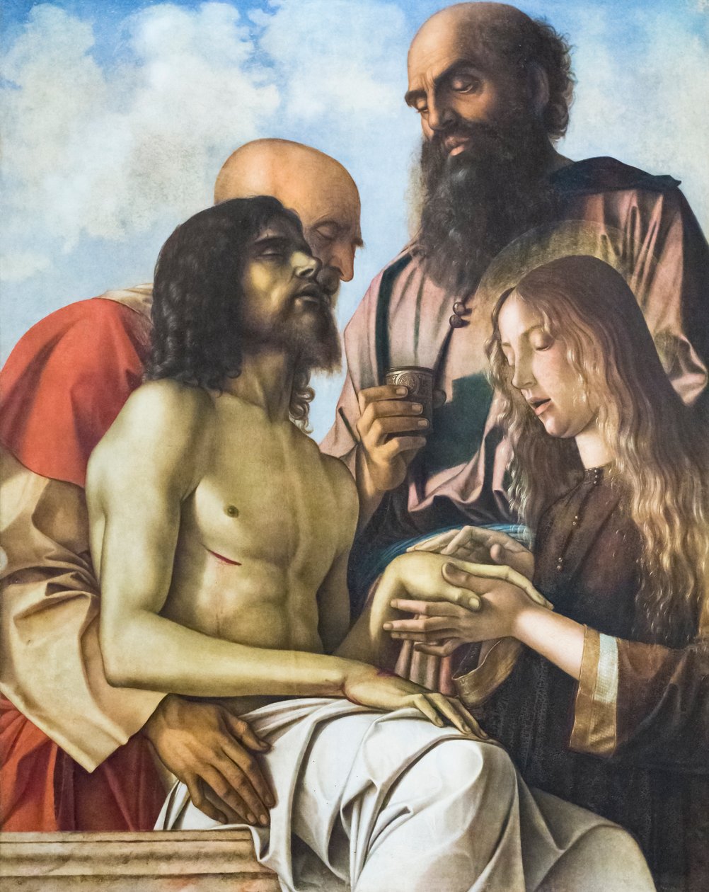 Valitus kuolleesta Kristuksesta, n. 1473-1476 (öljy paneelille) tekijältä Giovanni Bellini