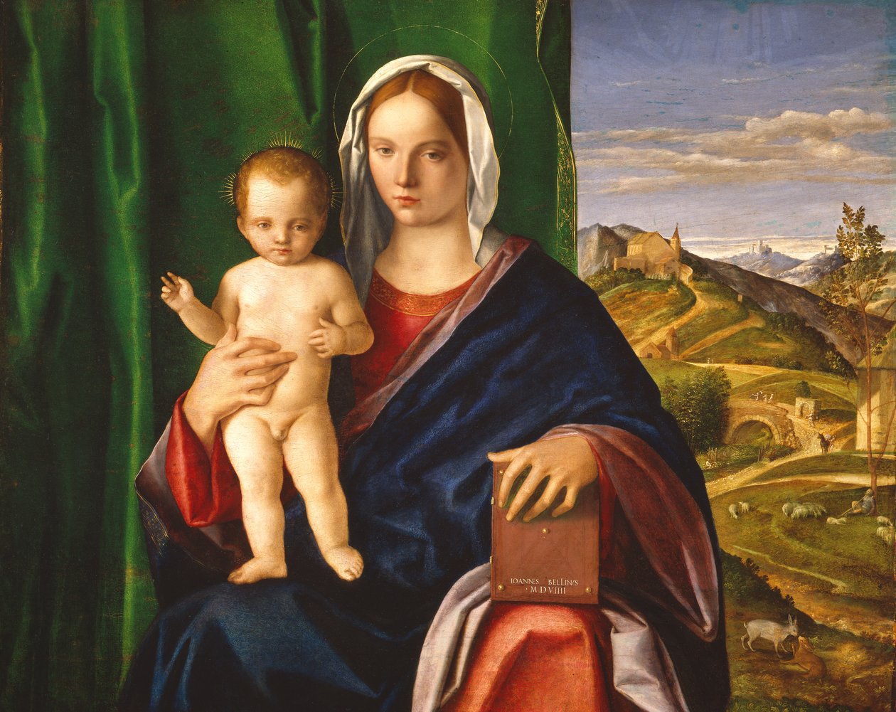 Madonna ja lapsi, 1509 (öljy paneelille) tekijältä Giovanni Bellini
