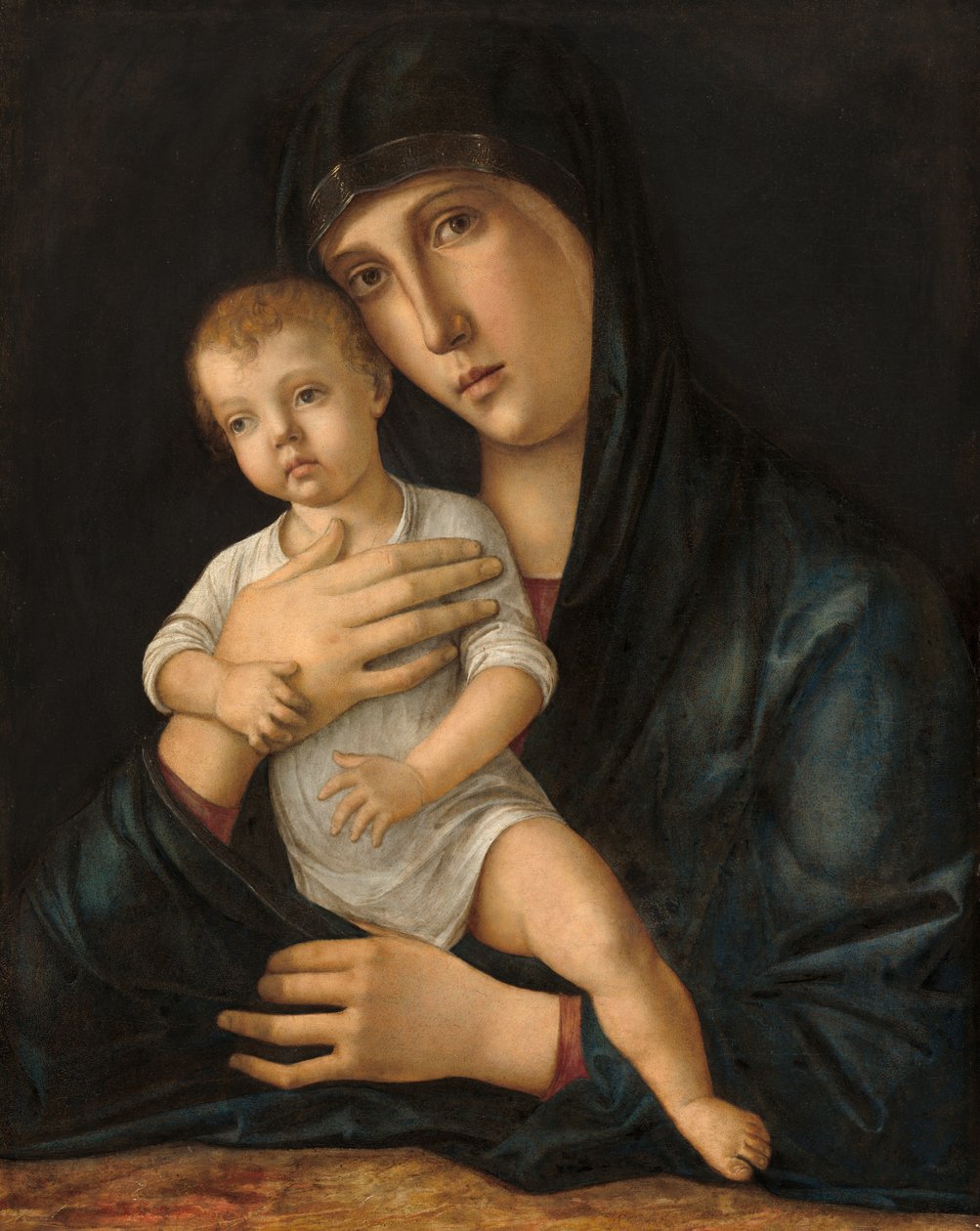 Madonna ja lapsi, n.1480-1485 (öljy paneelille) tekijältä Giovanni Bellini