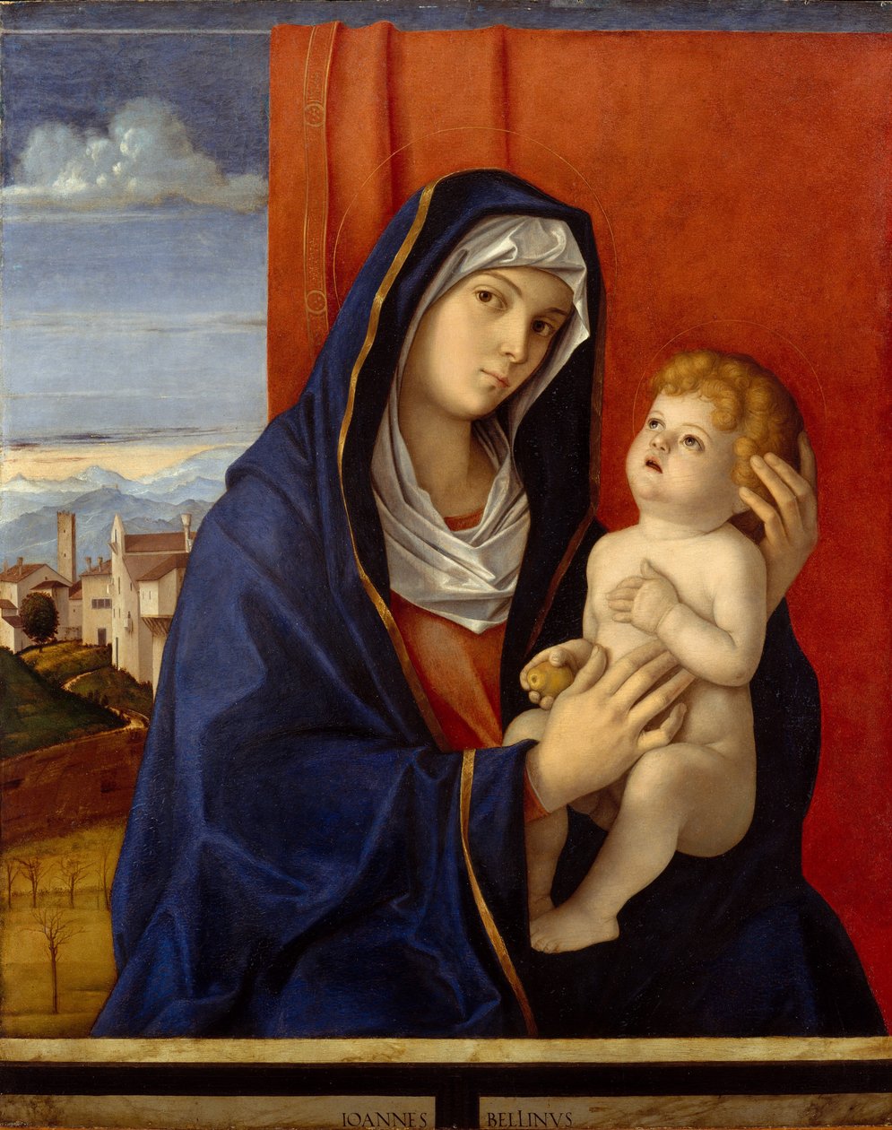 Madonna ja lapsi, n. 1485 (öljy puulle) tekijältä Giovanni Bellini