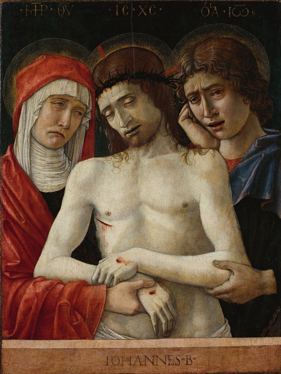 Pietà, jossa on Madonna ja Johannes evankelista tekijältä Giovanni Bellini