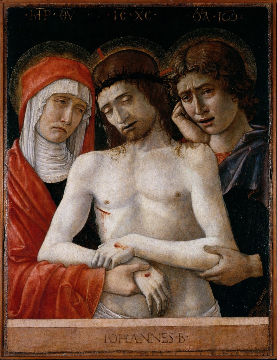 Pietà, jossa on Madonna ja Johannes evankelista tekijältä Giovanni Bellini