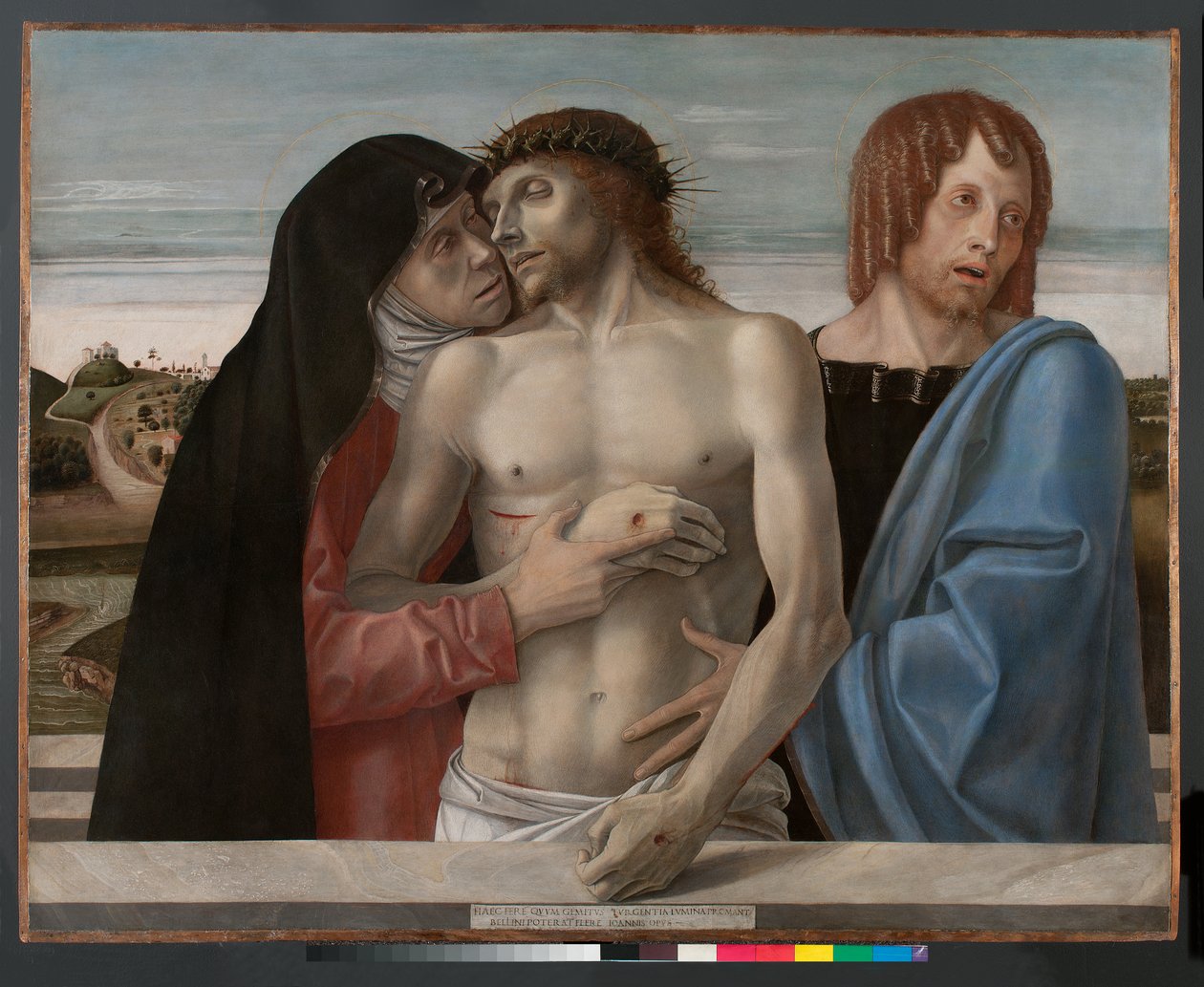 Pieta, n. 1460 (tempera puulla) tekijältä Giovanni Bellini