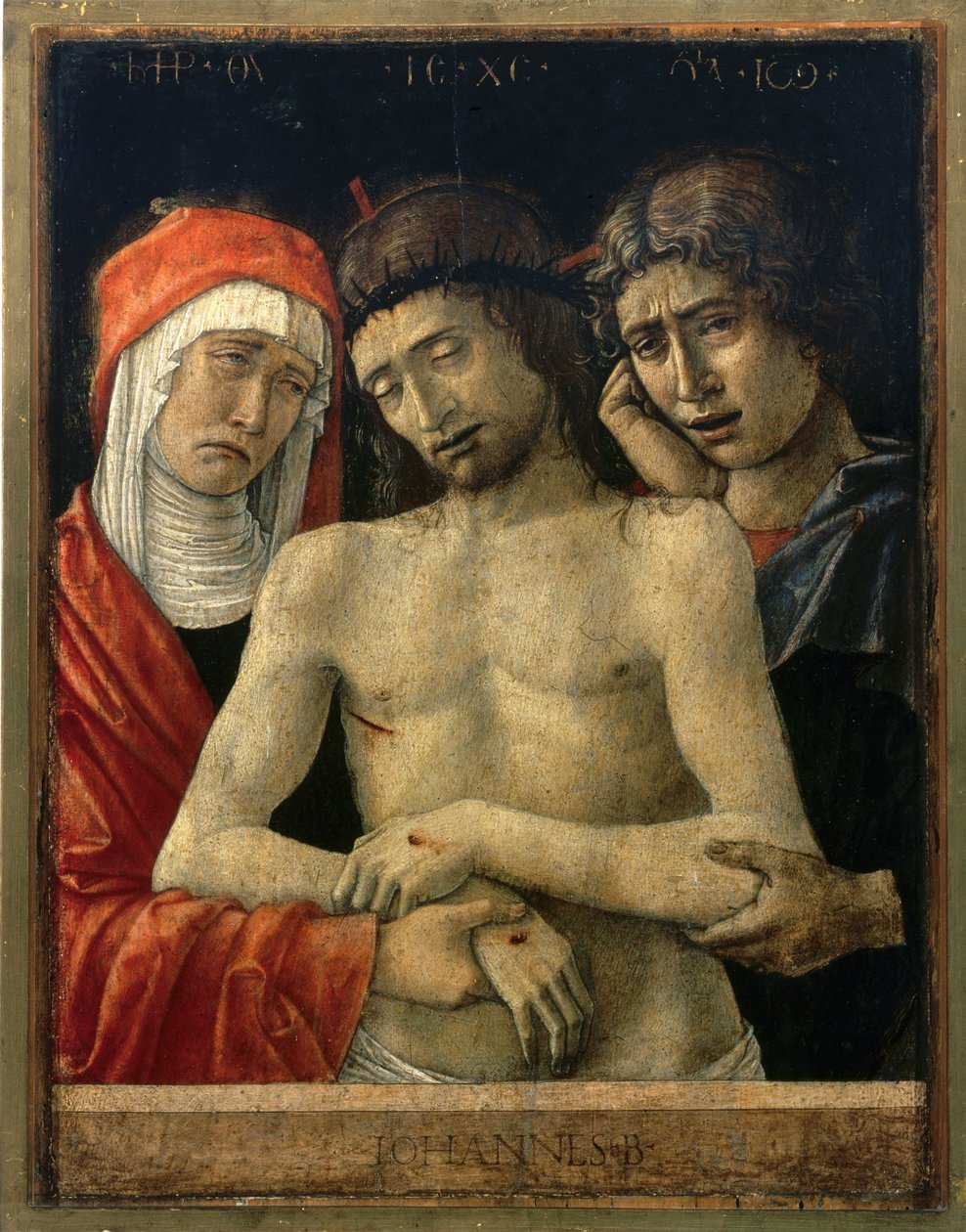 Pieta Neitsyen ja Johanneksen kanssa tekijältä Giovanni Bellini