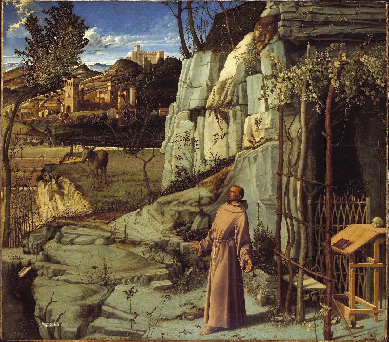 Pyhä Fransiskus erämaassa tekijältä Giovanni Bellini