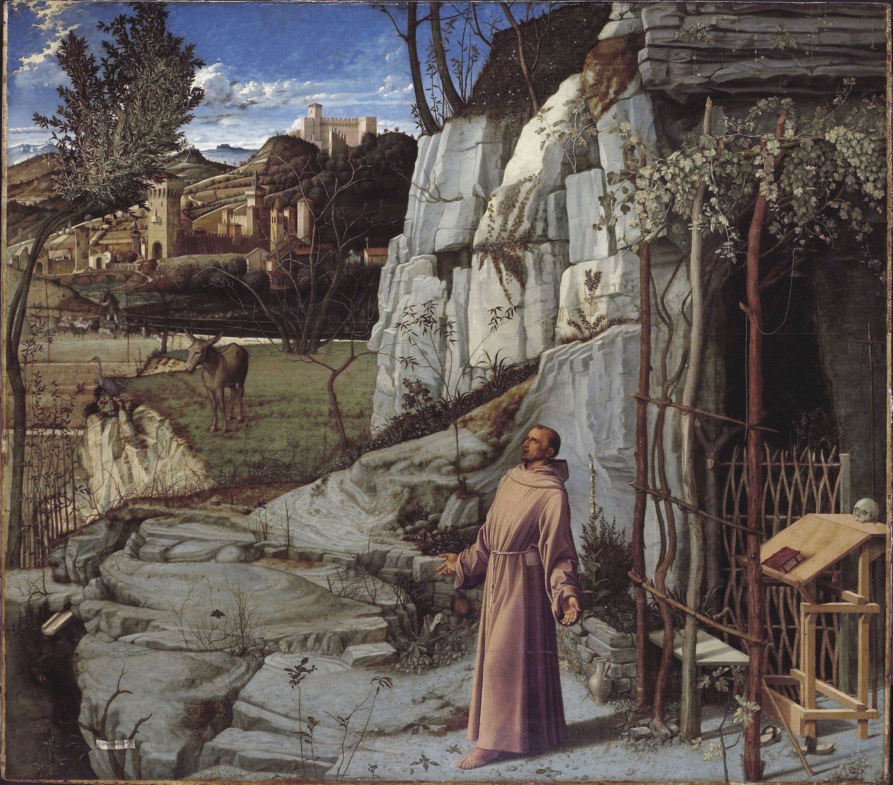 Pyhä Fransiskus erämaassa tekijältä Giovanni Bellini