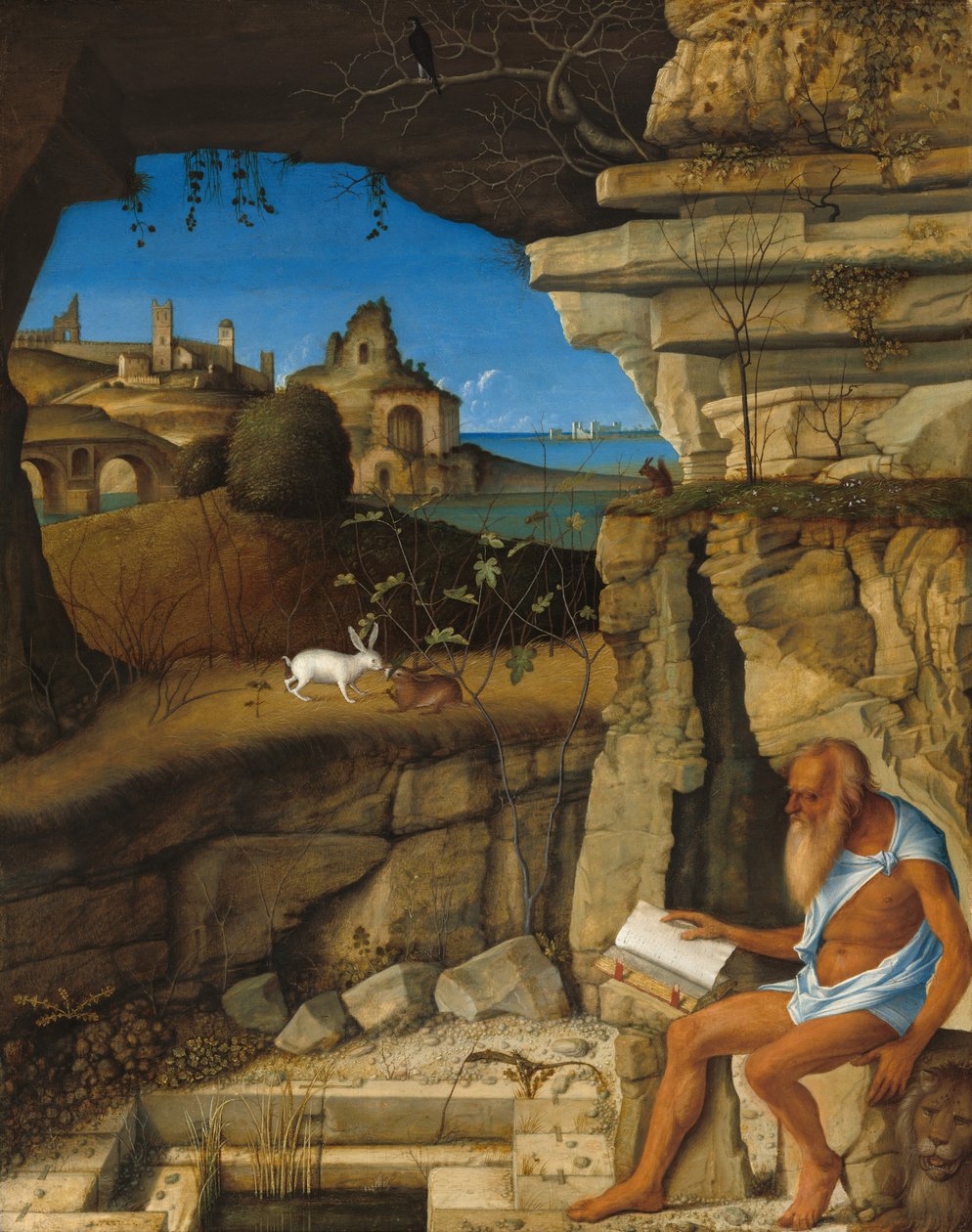 Saint Jerome Reading tekijältä Giovanni Bellini