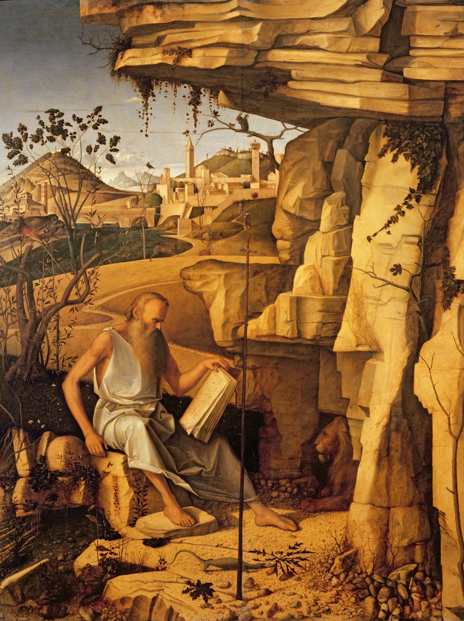 St. Jerome in the Desert, 1480-87 tekijältä Giovanni Bellini