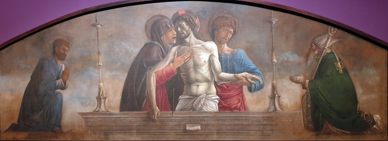 Valitusvirsi pyhien Markuksen ja Nikolai Barin kanssa tekijältä Giovanni Bellini