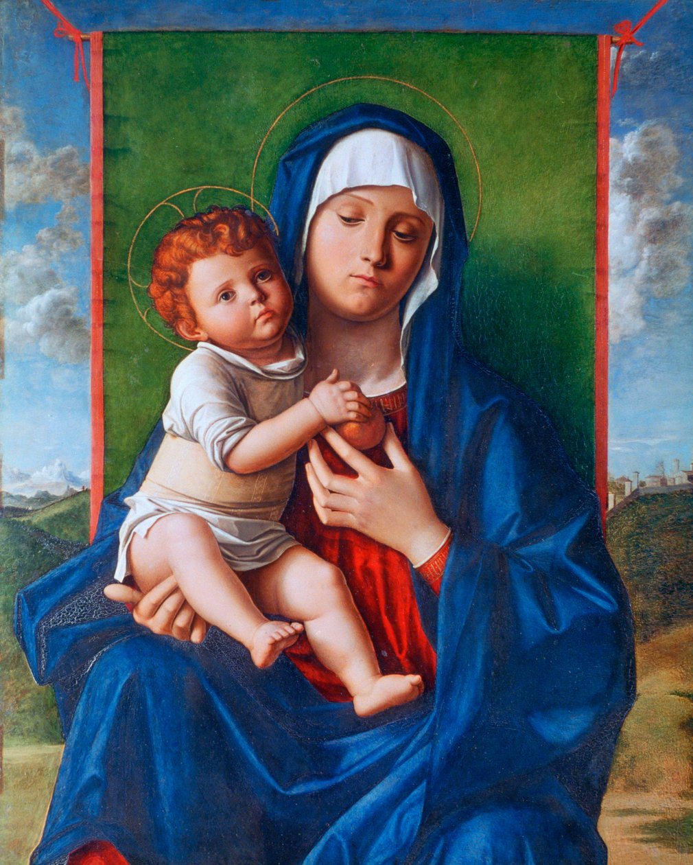 Neitsyt ja lapsi, n. 1480-1490 tekijältä Giovanni Bellini