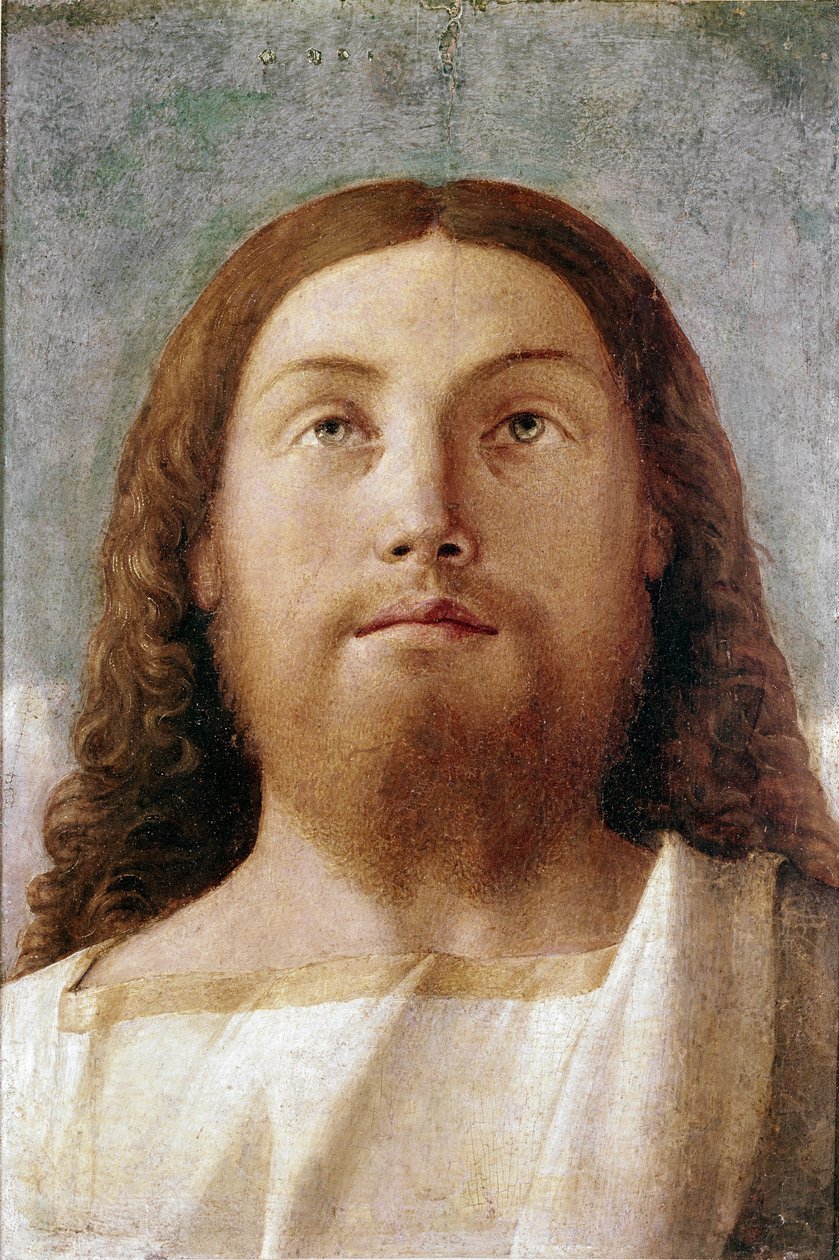 Lunastaja. Yksityiskohta (tempera paneelissa tekijältä Giovanni Bellini