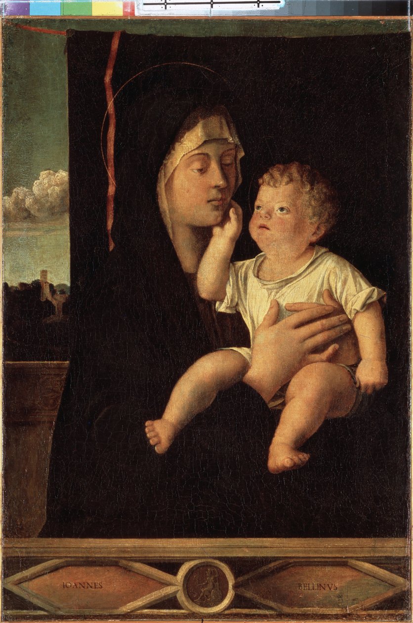 Giovanni Bellinin dit il Giambellinon maalaus "Neitsyt ja lapsi" (1430-1516) Pietari, Eremitaaši tekijältä Giovanni Bellini