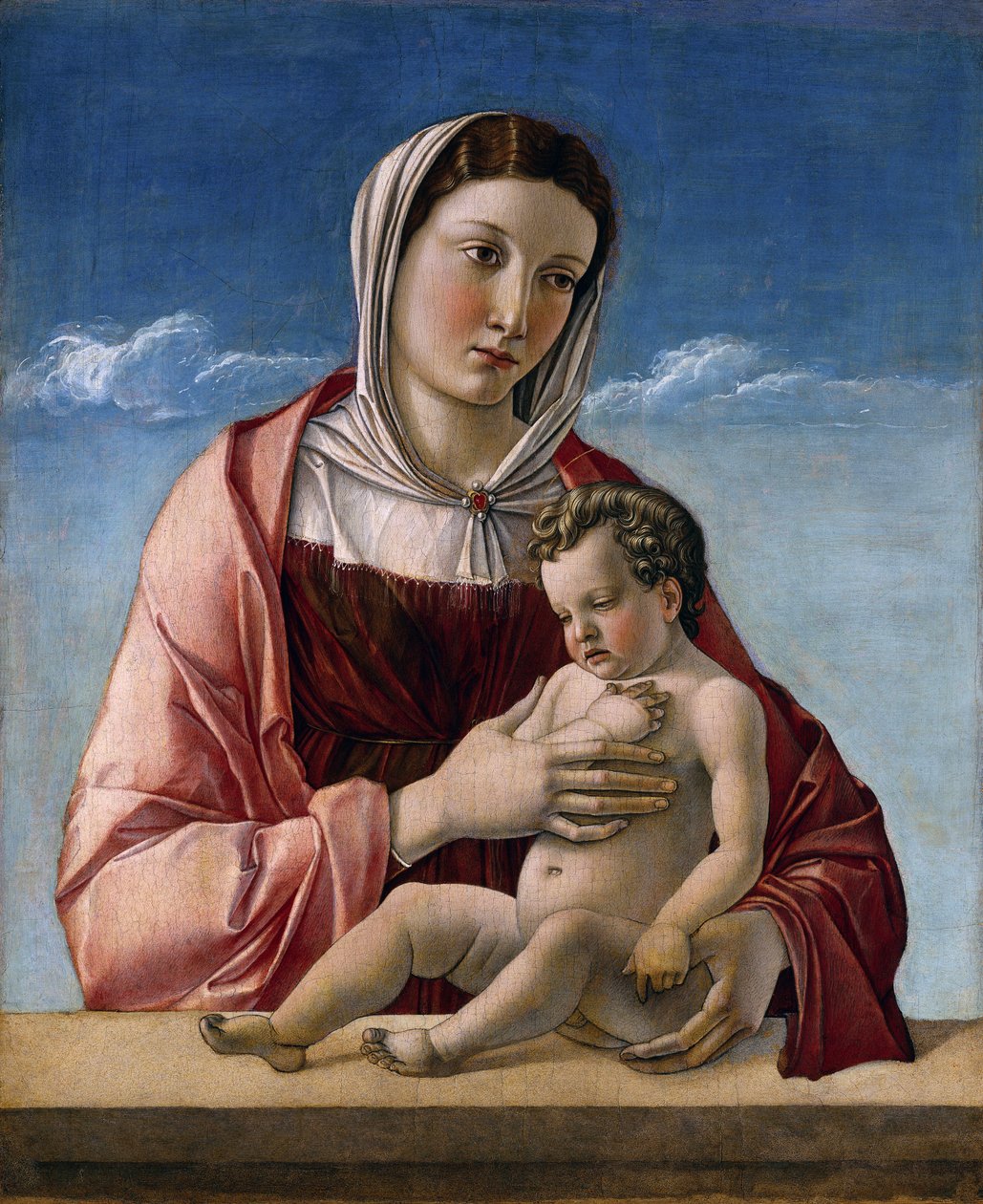 Neitsyt ja lapsi (Madonna Frizzoni) Giovanni Bellinin maalaus dit il Giambellinon tekijältä Giovanni Bellini