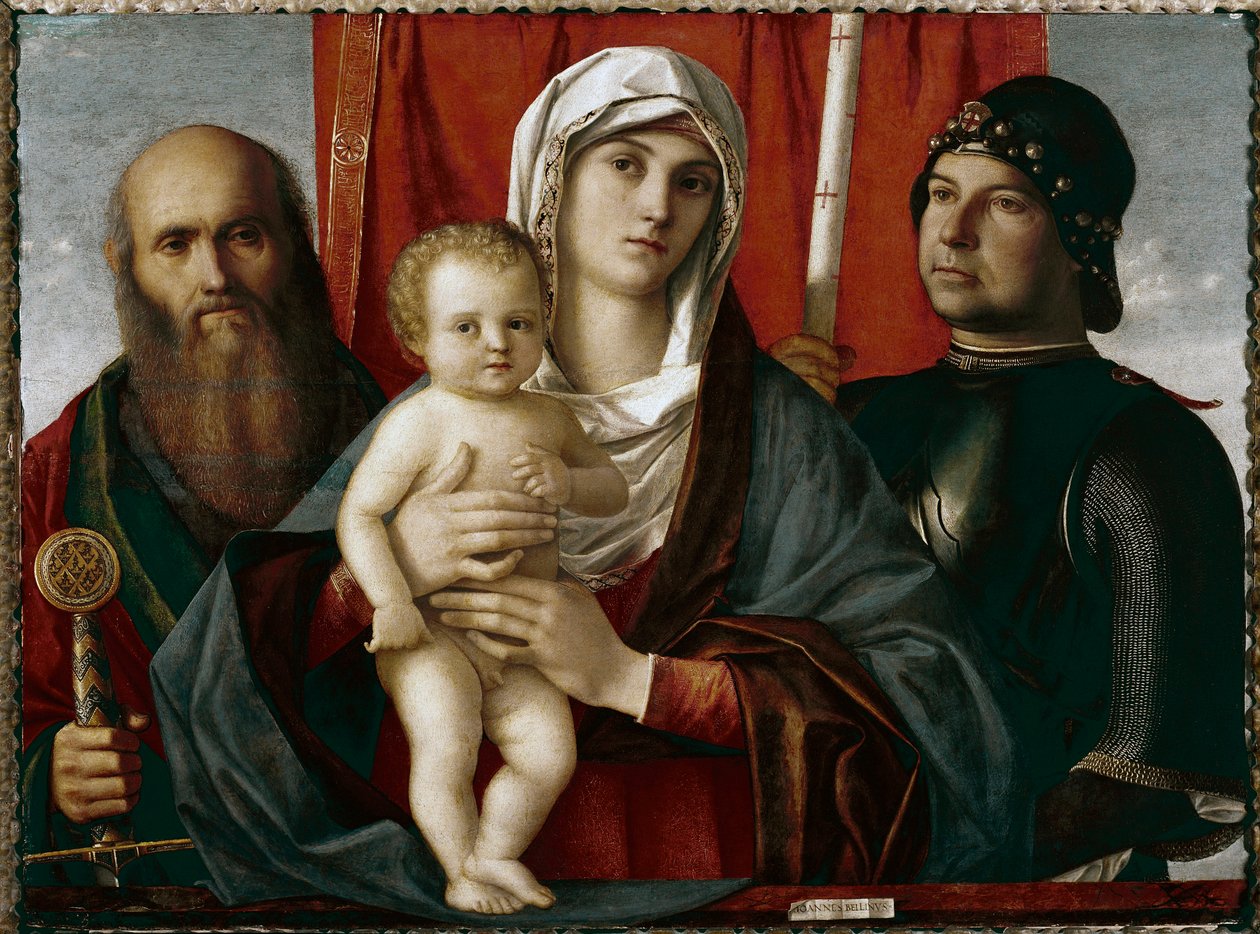 Neitsyt lapsen kanssa pyhän Paavalin ja pyhän Georgen välillä Giovanni Bellinin maalaus dit il Giambellinon tekijältä Giovanni Bellini