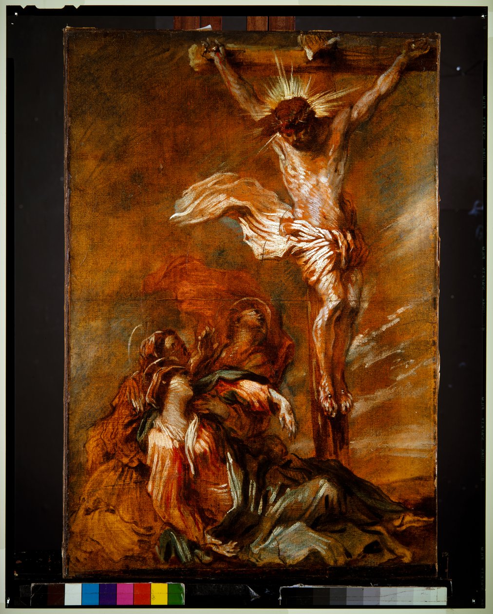 Ristiinnaulitseminen (luonnos) tekijältä Giovanni Benedetto (1609 64) Castiglione