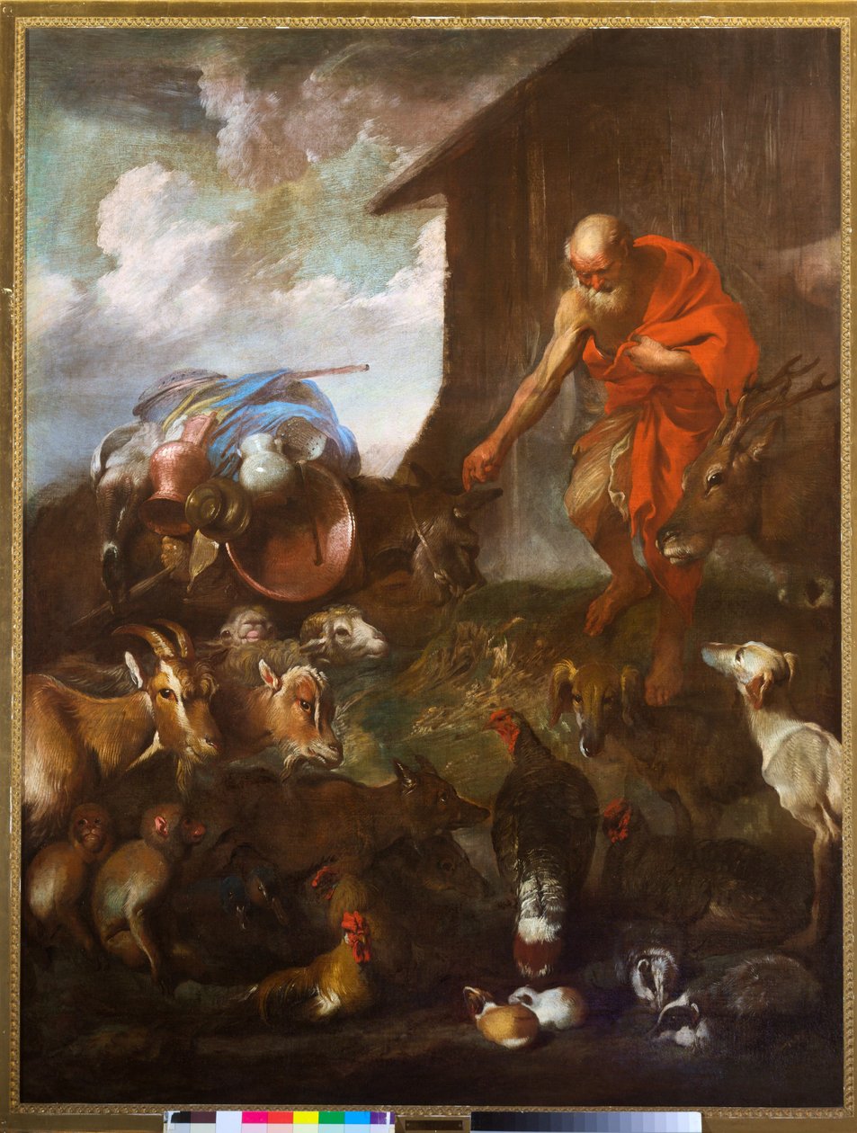 Eläinten astuminen arkkiin, noin 1655 (öljy kankaalle). tekijältä Giovanni Benedetto (1609 64) Castiglione