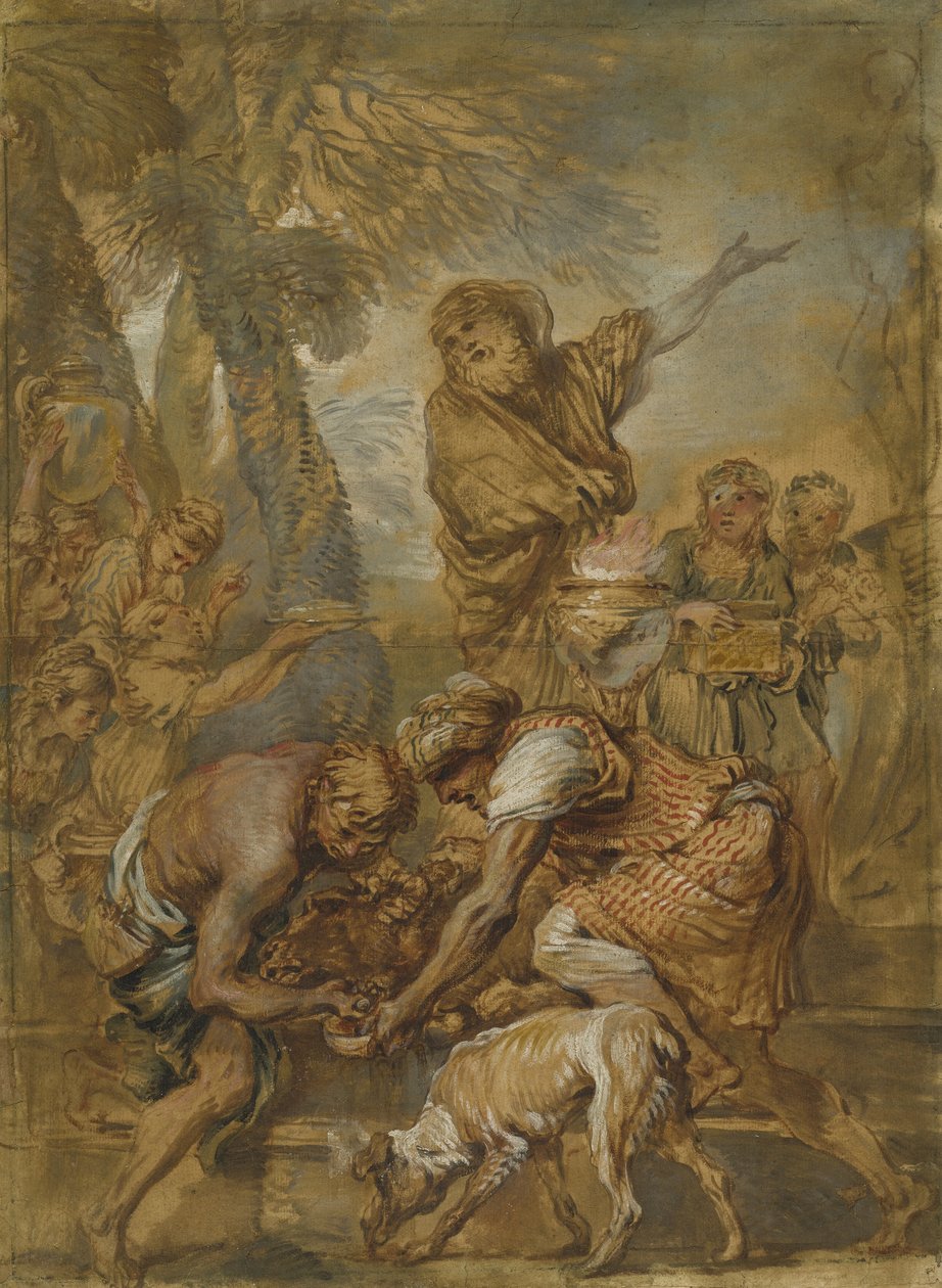 Pakanallinen uhri, n. 1645-1650 tekijältä Giovanni Benedetto Castiglione