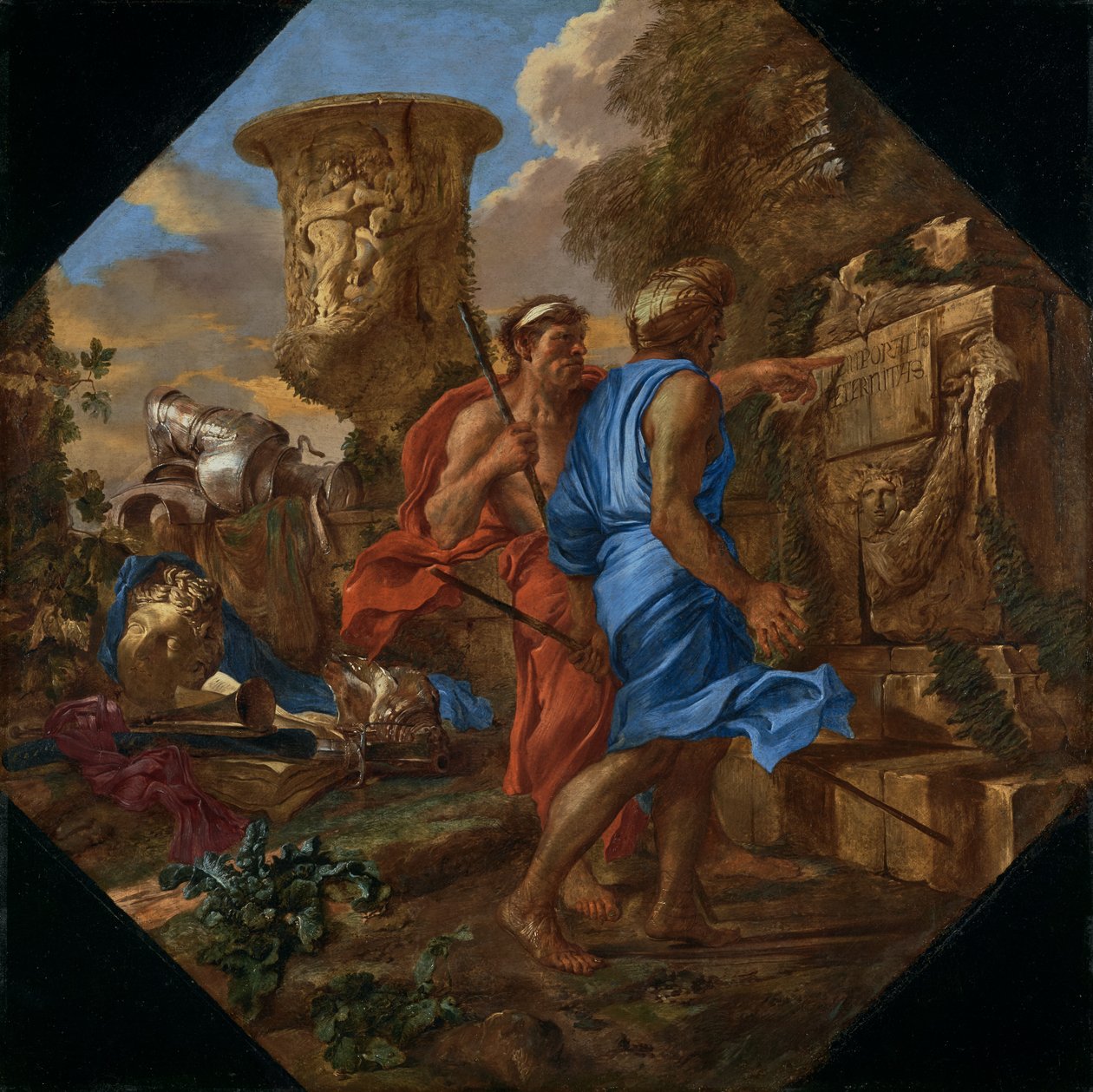 Arkadianmäen paimenkoirat tekijältä Giovanni Benedetto Castiglione