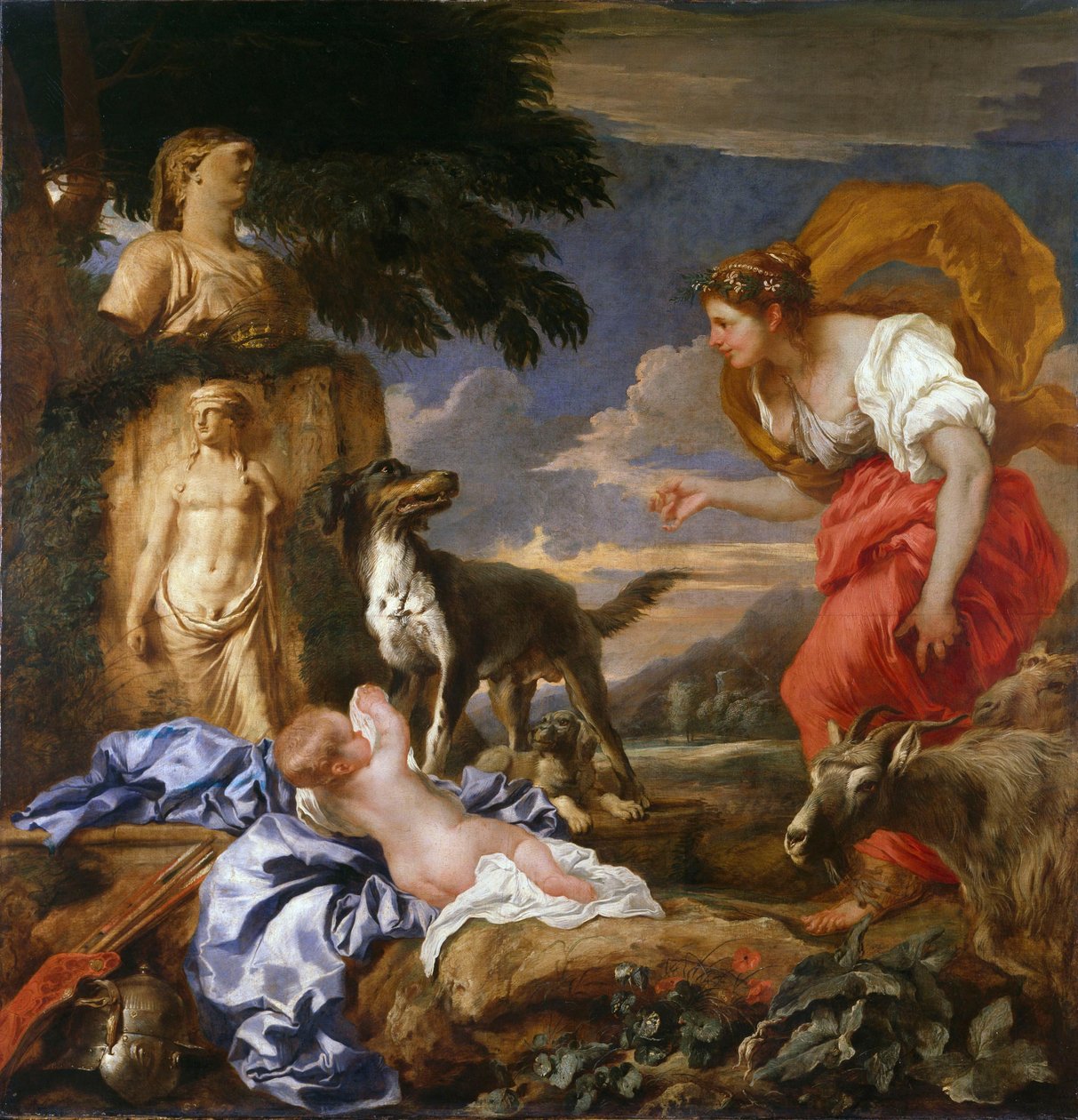 Cyrus mit der Frau des Hirten Spako tekijältä Giovanni Benedetto Castiglione