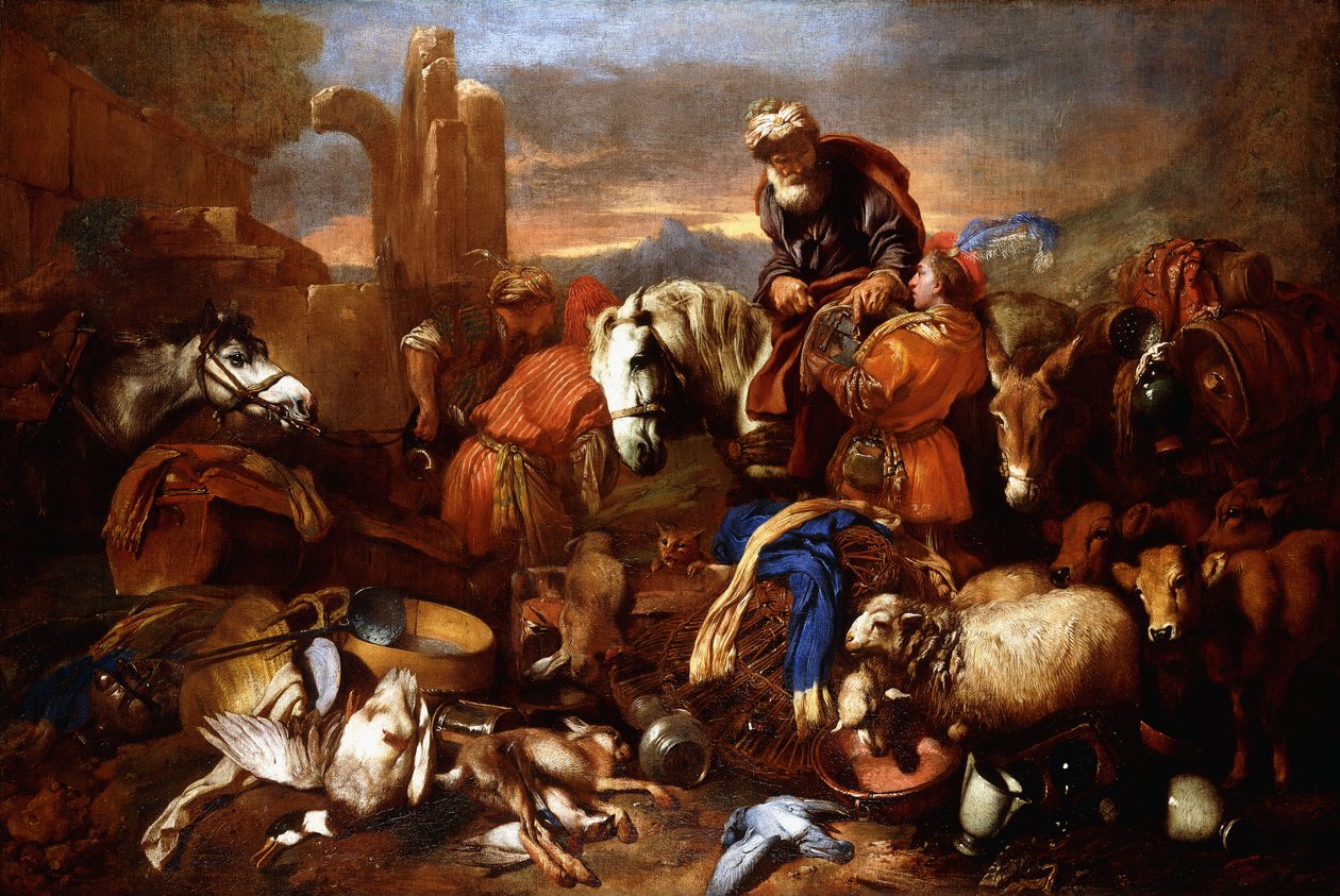 Jaakobin matka Egyptiin, tekijältä Giovanni Benedetto Castiglione
