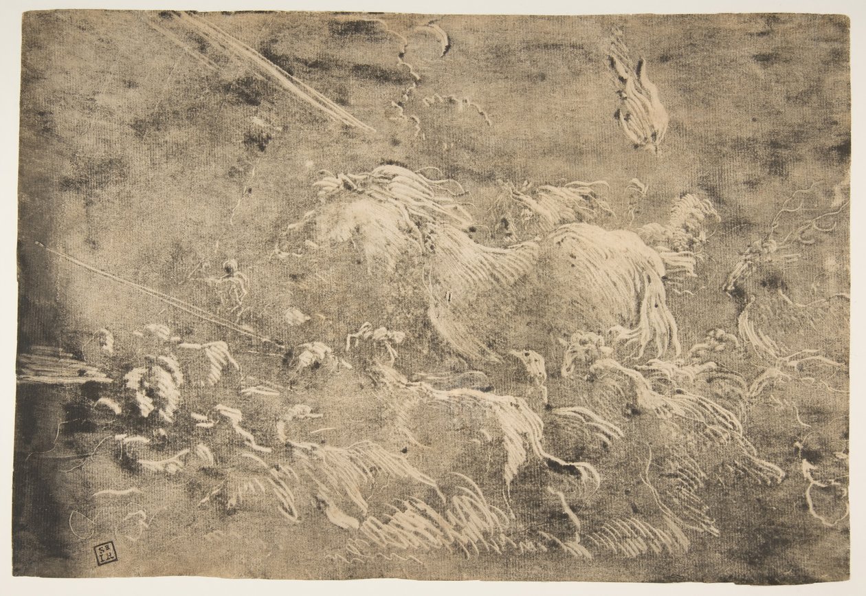 Nooa ja eläimet saapuvat arkkiin, 1650-55. tekijältä Giovanni Benedetto Castiglione