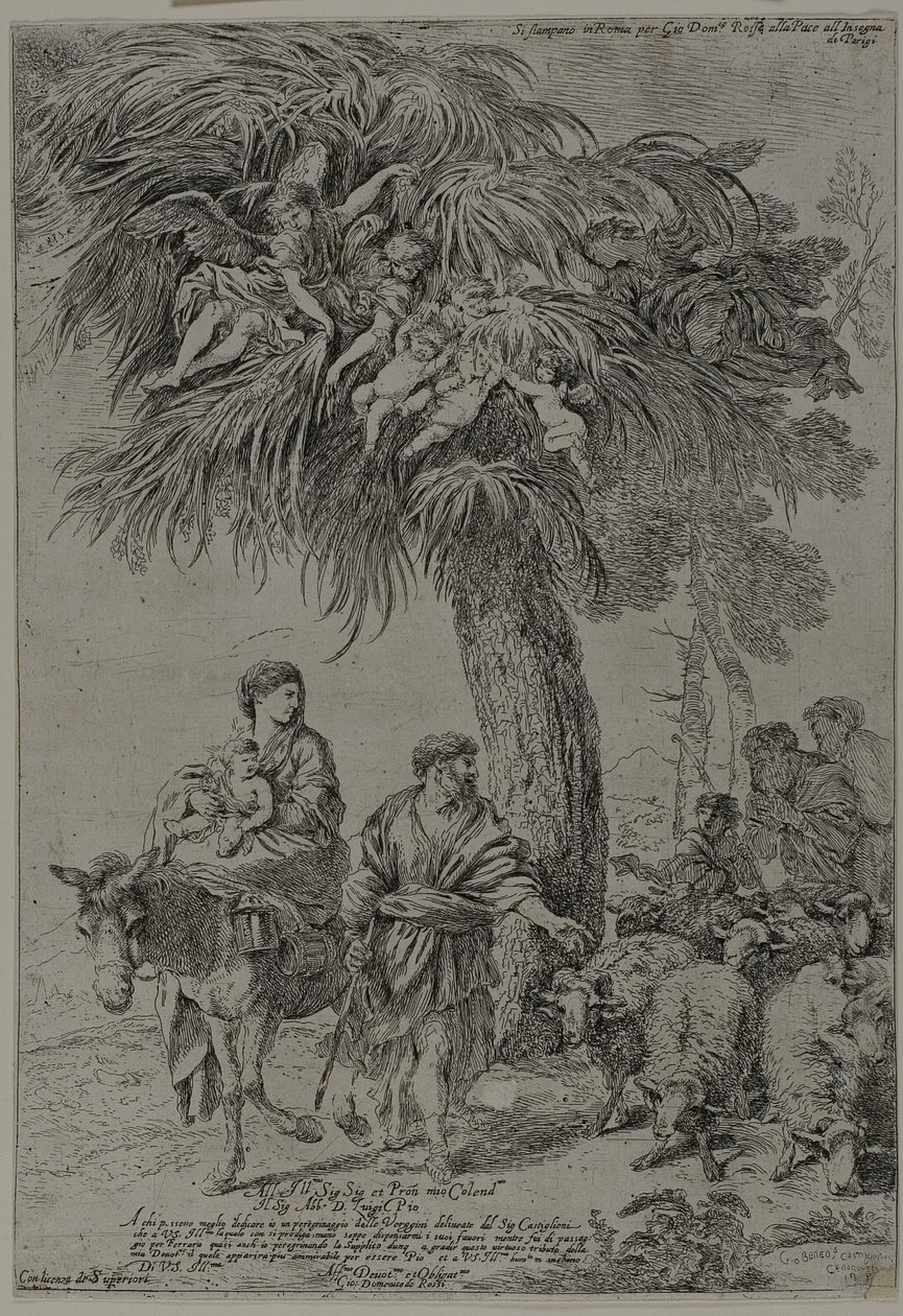 Lento Egyptiin tekijältä Giovanni Benedetto Castiglione