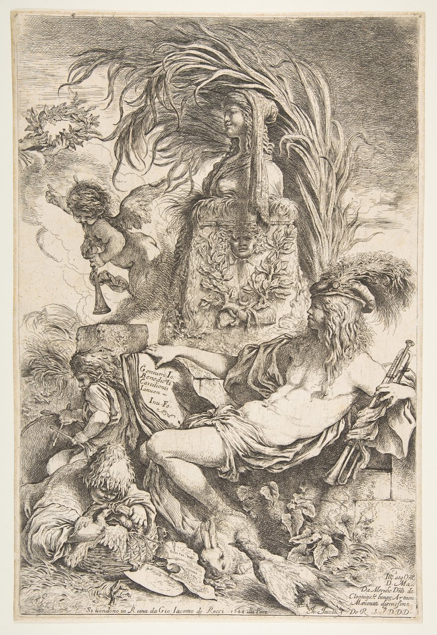 Castiglionen nero, n. 1645-47 julkaistu 1648. tekijältä Giovanni Benedetto Castiglione