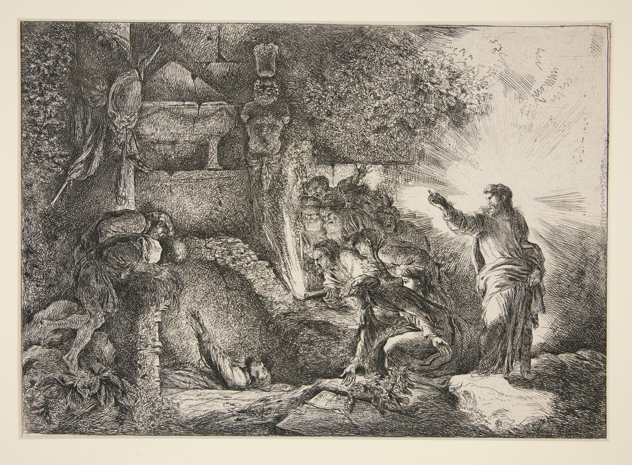 Lasaruksen herättäminen tekijältä Giovanni Benedetto Castiglione