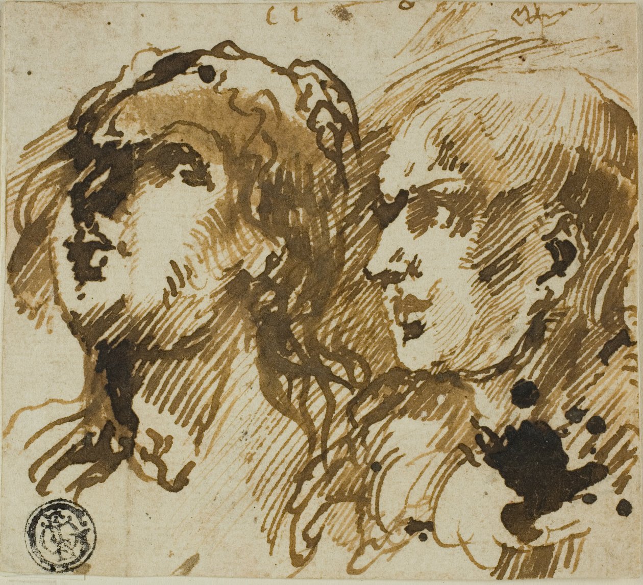 Kaksi päätä tekijältä Giovanni Benedetto Castiglione
