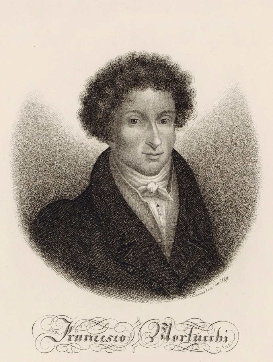 Säveltäjä Francesco Morlacchin muotokuva 1784-1841, 1829. tekijältä Giovanni Bernardoni