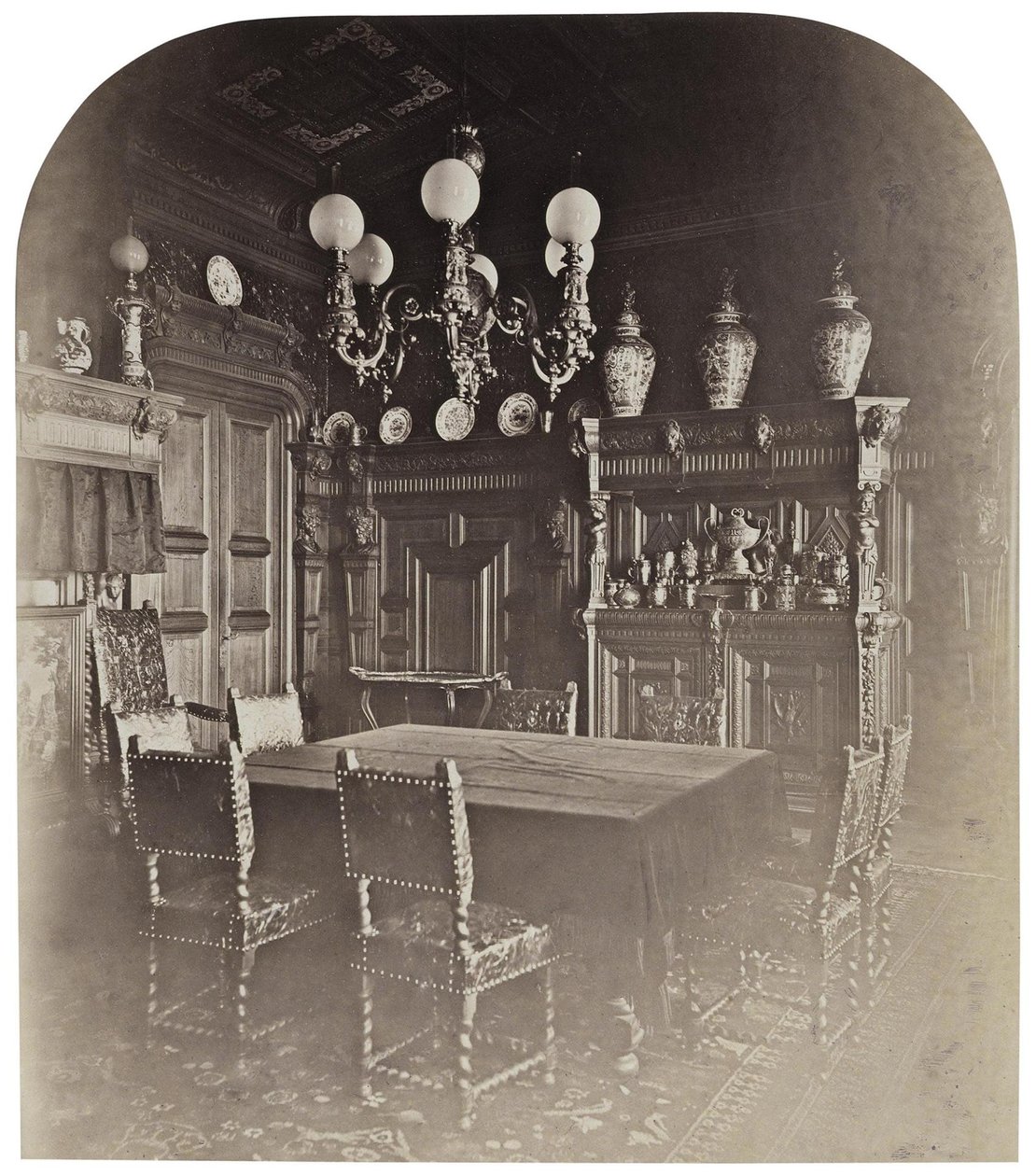 Ivan Paskevitšin talo Englannin rantakadulla Pietarissa. Ruokasali, 1860-luku tekijältä Giovanni Bianchi