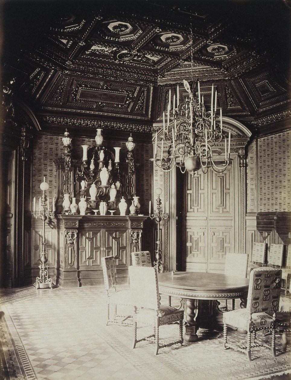 Stroganov-palatsi Pietarissa. Ruokasali, 1860-luku tekijältä Giovanni Bianchi