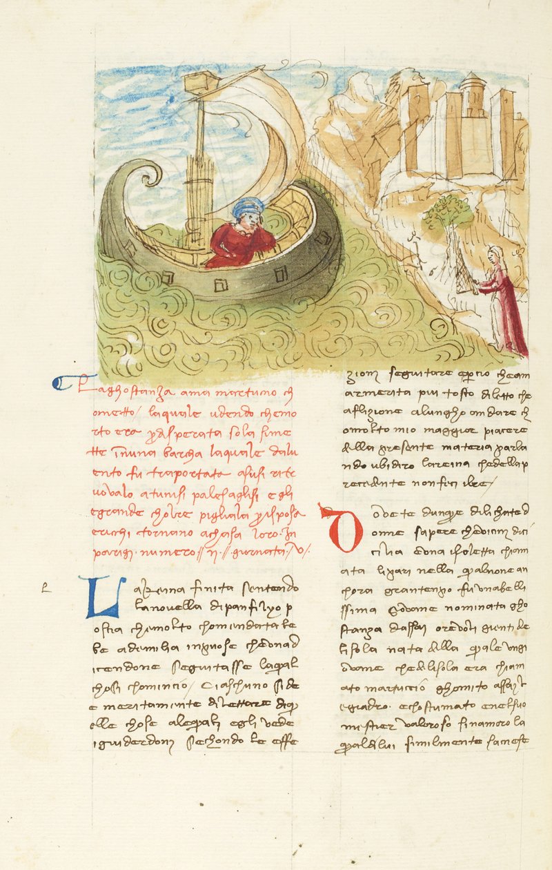 Décaméron, Au gré des flots - Gostanzan saapuminen Sousseen, Viides päivä, novelli 2. tekijältä Giovanni Boccaccio