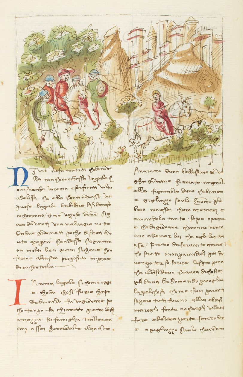 Dekameron, Roomalainen maaseutu; Agnolella pakenee rosvoja, Viides päivä, novelli 3. tekijältä Giovanni Boccaccio