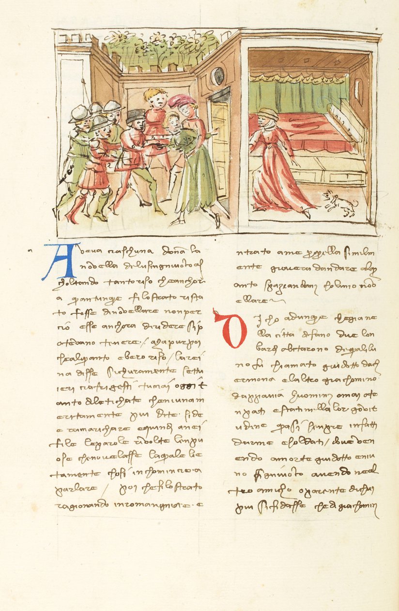 Dekameron, oppilas - Agnesan sieppaus , Viides päivä, novelli 5. tekijältä Giovanni Boccaccio