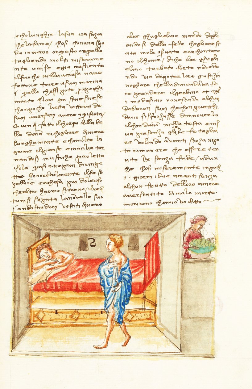 Dekameron, Oppilas - Lisabettan unelma, Viides päivä, novelli 5. tekijältä Giovanni Boccaccio