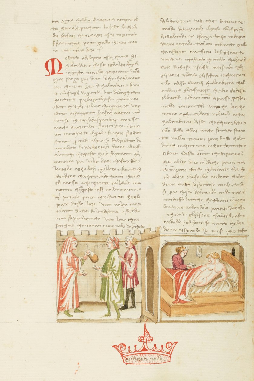 Dekameron, Kuvitteellinen sairas mies - Calandrino, kuvitteellinen sairas mies, yhdeksäs päivä, novelli 3. tekijältä Giovanni Boccaccio
