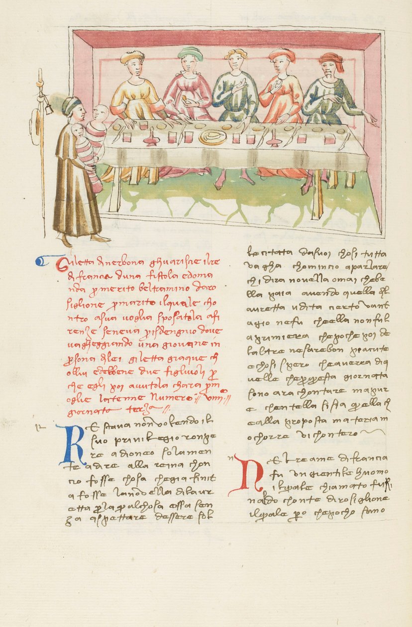 Dekameron, Aviomies löytyi - Gilette de Narbonne miehensä edessä , Kolmas päivä, novelli 9. tekijältä Giovanni Boccaccio